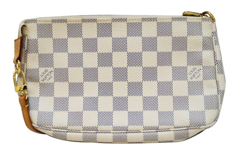 LOUIS VUITTON Damier Azur White Pochette Accessoires Pouch