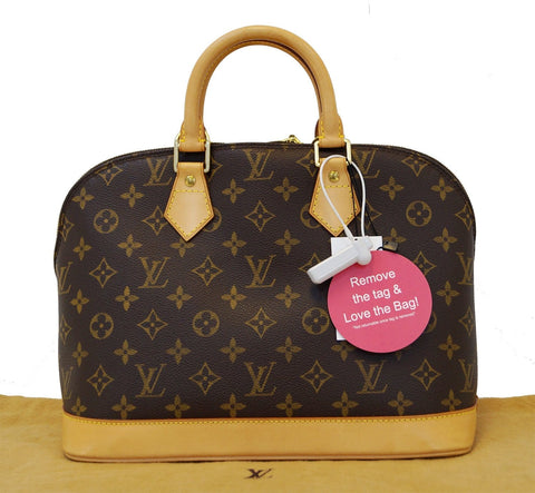 LOUIS VUITTON Monogram Canvas Alma Brown Satchel Handbag