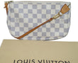 LOUIS VUITTON Damier Azur White Pochette Accessoires Pouch