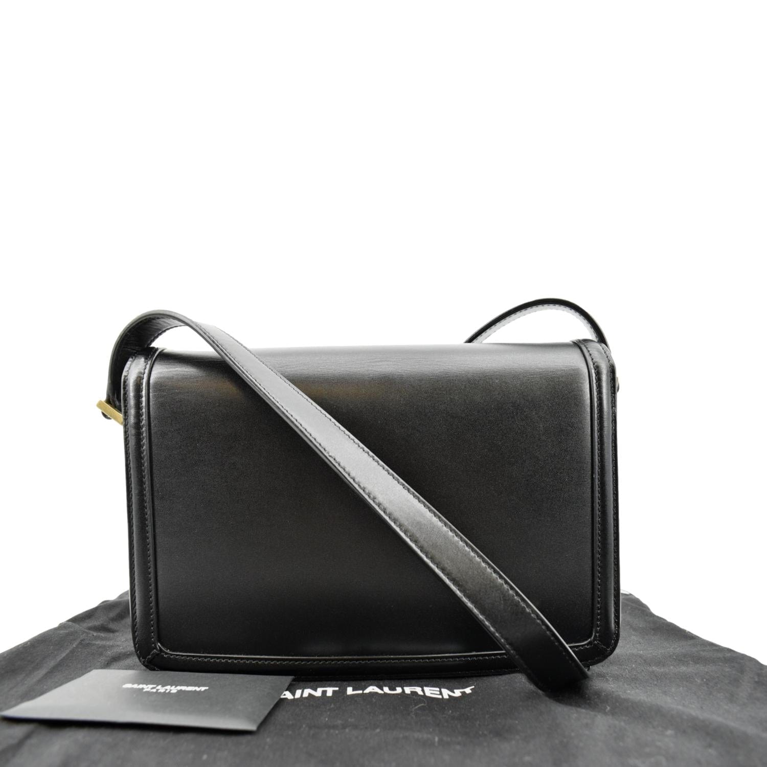 Yves Saint Laurent Solferino Medium Leather Shoulder Bag Black