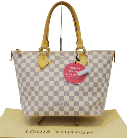 LOUIS VUITTON Damier Azur Canvas White Saleya PM Shoulder Bag - Final Call