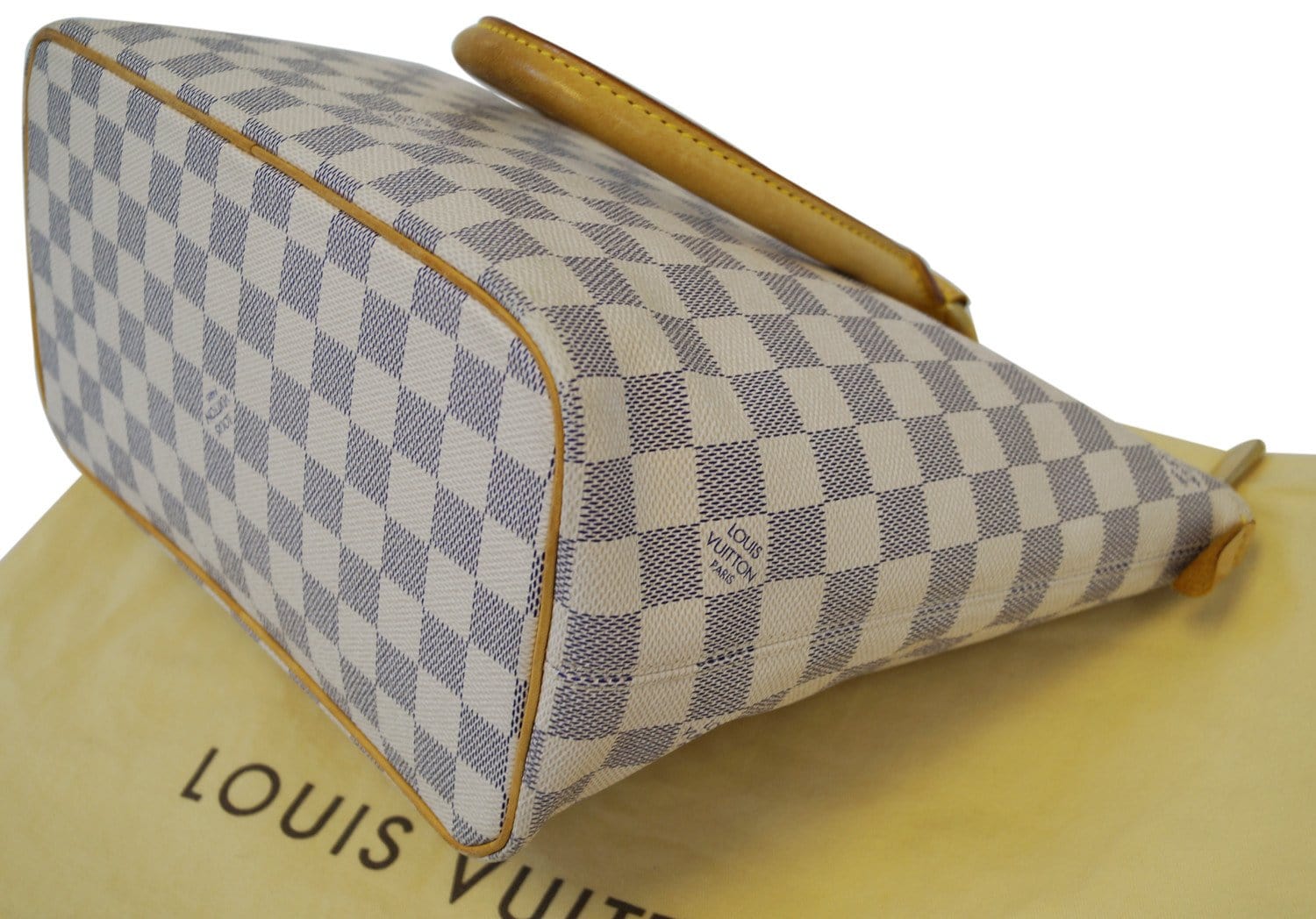 Louis Vuitton Damier Azur Saleya PM Handbag Tote Bag N51186 White PVC  Leather Ladies LOUIS VUITTON