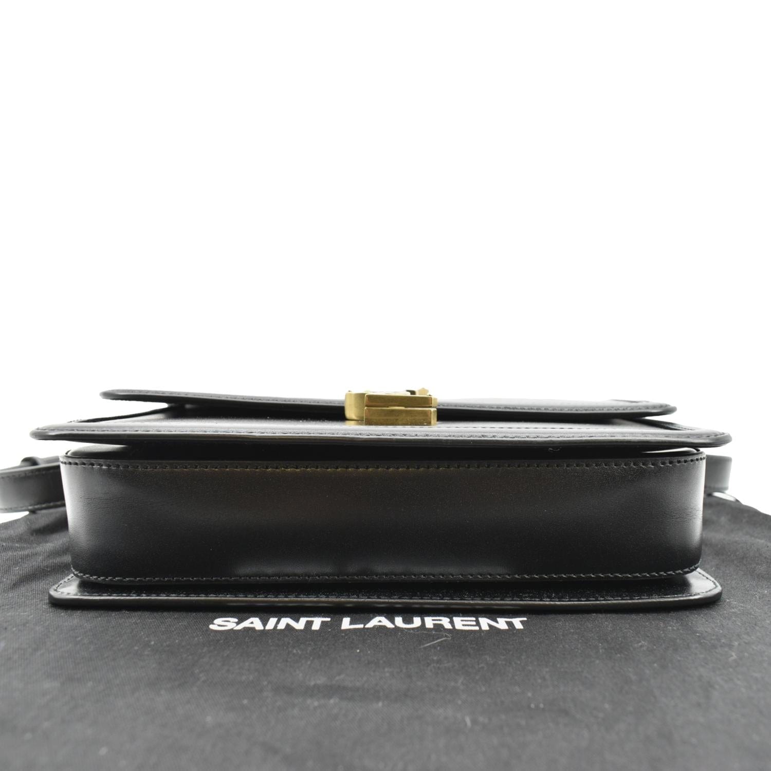 Yves Saint Laurent Solferino Medium Leather Shoulder Bag Black