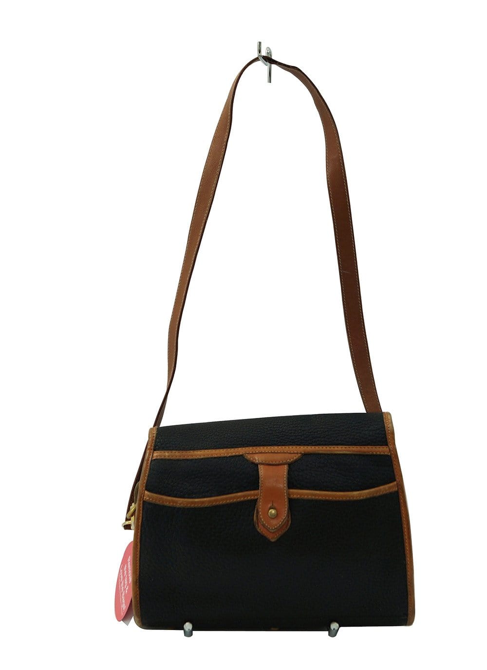 DOONEY & BOURKE Vintage Taupe & Tan Leather Flap Crossbody Shoulder Bag