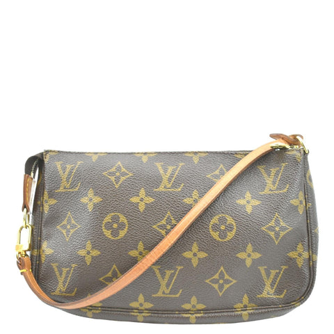 LOUIS VUITTON Pochette Accessoires Monogram Canvas Pouch Bag Brown