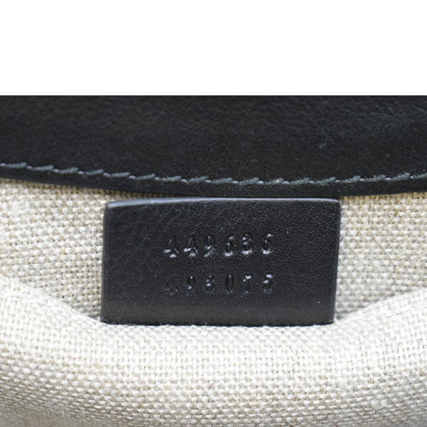 GUCCI Emily Mini Micro GG Leather Shoulder Bag Black 449636