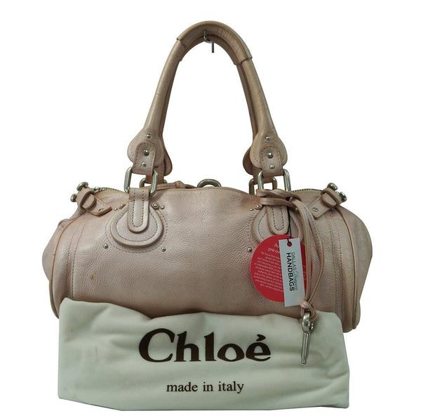 CHLOE Logos Paddington Pink Shoulder Bag
