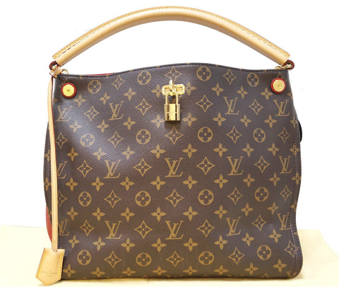 LOUIS VUITTON Monogram Canvas Cerise Gaia Red Shoulder Bag