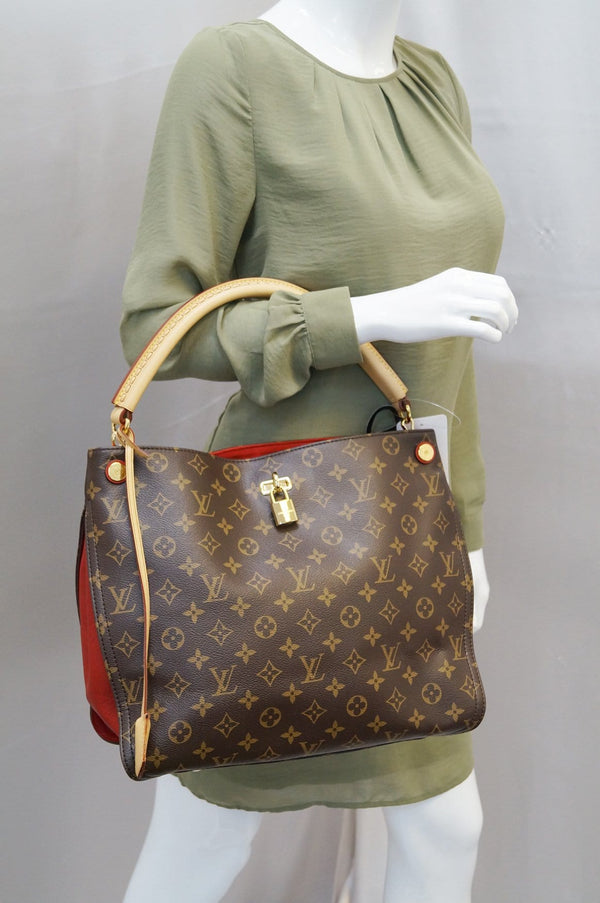 LOUIS VUITTON Monogram Canvas Cerise Gaia Red Shoulder Bag