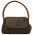 LOUIS VUITTON Monogram Canvas Looping Brown Satchel Handbag