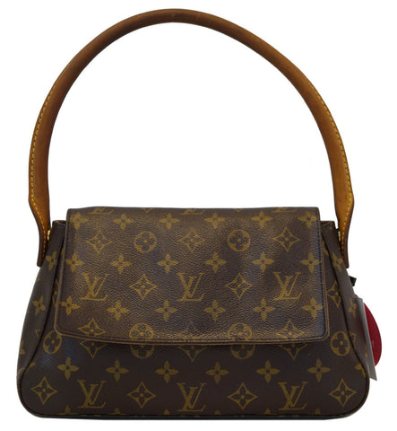 LOUIS VUITTON Monogram Canvas Looping Brown Satchel Handbag