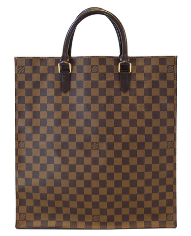 LOUIS VUITTON Sac Plat Damier Ebene Tote Handbag