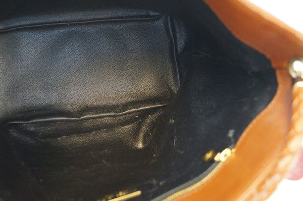 BOTTEGA VENETA Brown and Black Leather Shoulder Handbag