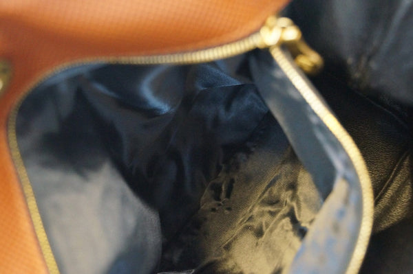 BOTTEGA VENETA Brown and Black Leather Shoulder Handbag