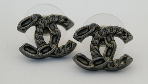 CHANEL Earrings CC Silver - Chanel Clip - Chanel CC Earrings