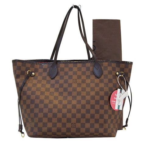 LOUIS VUITTON Damier Ebene Neverfull MM Shoulder Bag