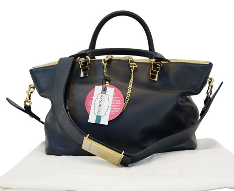 CHLOE Tote - CHLOE Dark Navy Gray Baylee Tote Bag