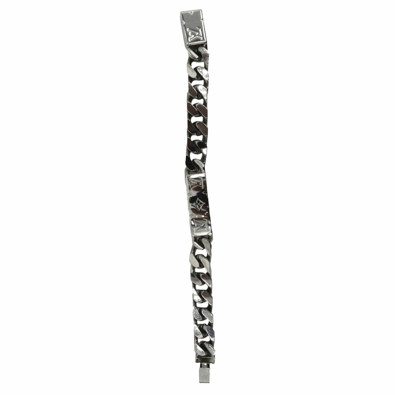 Louis Vuitton Monogram Monogram Chain Bracelet, Silver, L