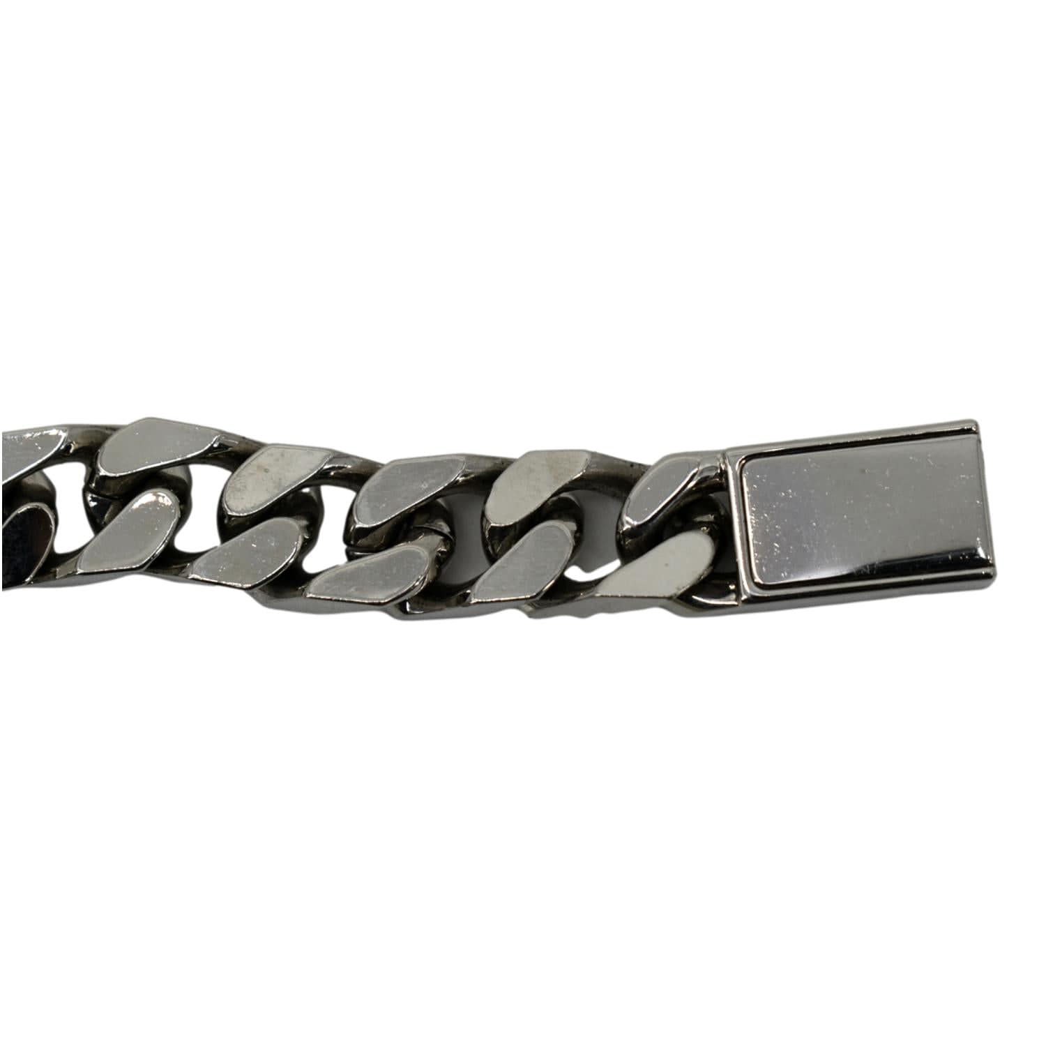 monogram chain bracelet silver