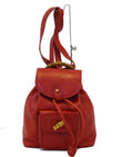 GUCCI Bamboo Leather Red Backpack Bag