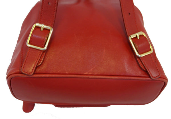 GUCCI Bamboo Leather Red Backpack Bag