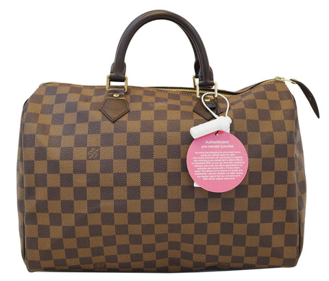 LOUIS VUITTON Damier Ebene Speedy 35 Handbag