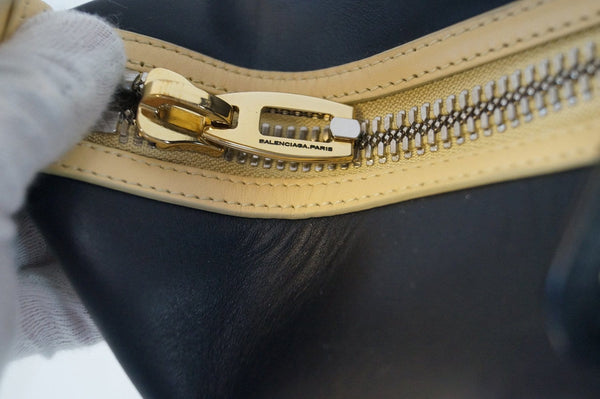 Balenciaga Shoulder Bag Leather Black Beige - Final Call