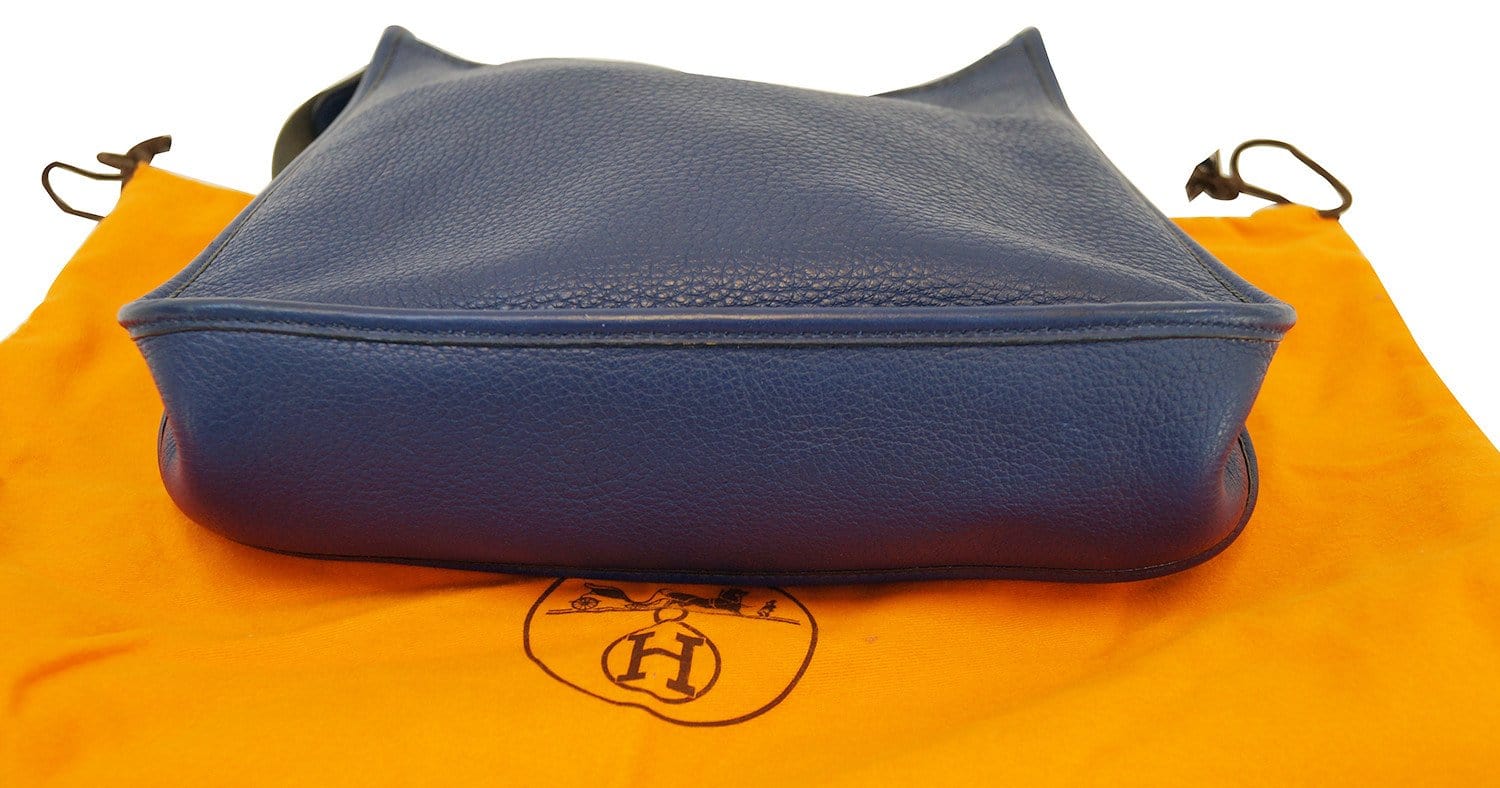 Hermes Vespa Tpm Diagonal Shoulder Bag Messenger Pochette Blue Thalassa  Metal Fi