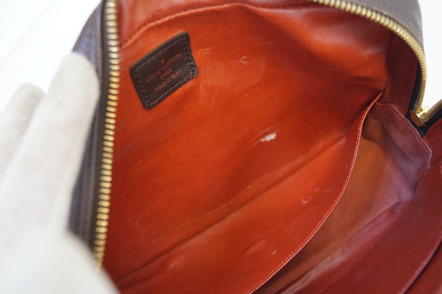 LOUIS VUITTON Damier Ebene Trousse Make Up Bag Pochette 1264523
