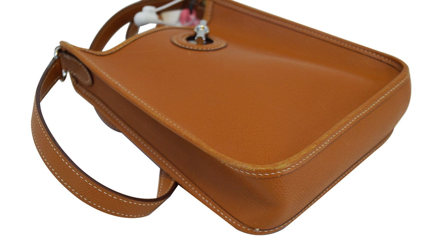 Authenticated used Hermes Vespa PM Straw Beige Shoulder Bag Brown, Adult Unisex, Size: (HxWxD): 27cm x 28cm x 8cm / 10.62'' x 11.02'' x 3.14'', Strap