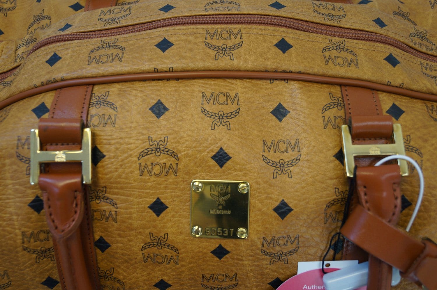 MCM, Bags, Authentic Mcm Monogram Vintage Speedy Bag Cognac Visetos