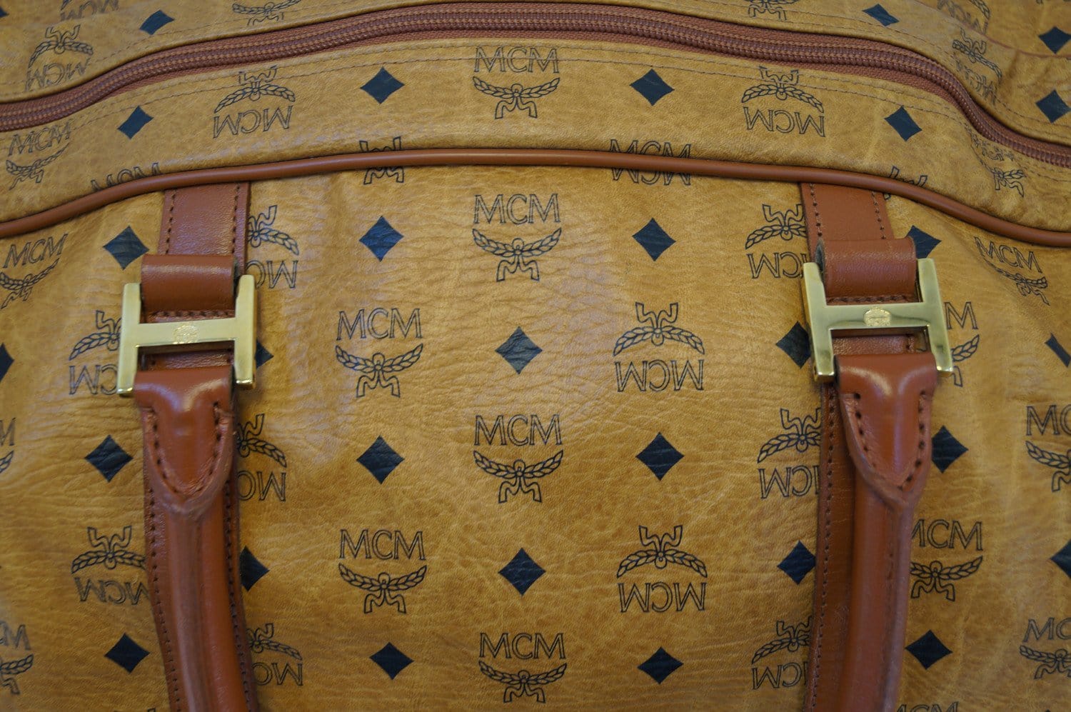 MCM, Bags, Authentic Mcm Vintage Visetos Leather Tote Bag