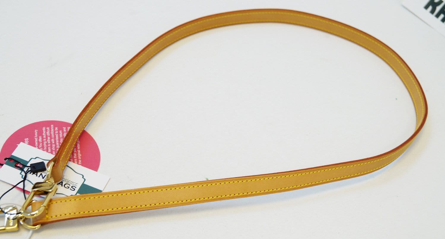 A Louis Vuitton strap replacement Made from vachetta leather then colo