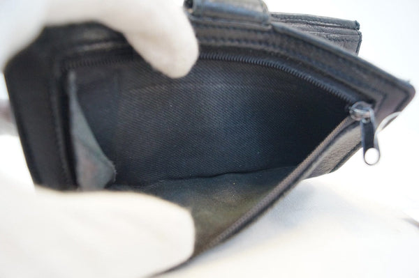 Fossil Trifold Black Leather Wallet - interior pocket