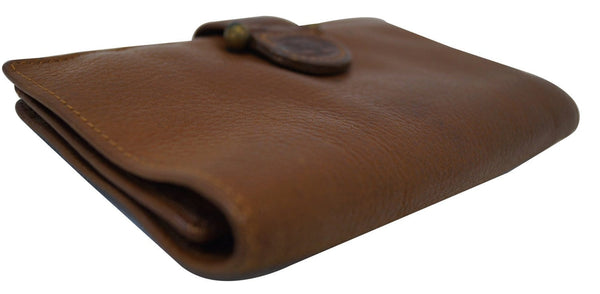Fossil Trifold Brown Leather Wallet Women corner preview