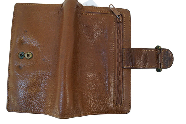 Fossil Trifold Brown Leather Wallet top out side preview