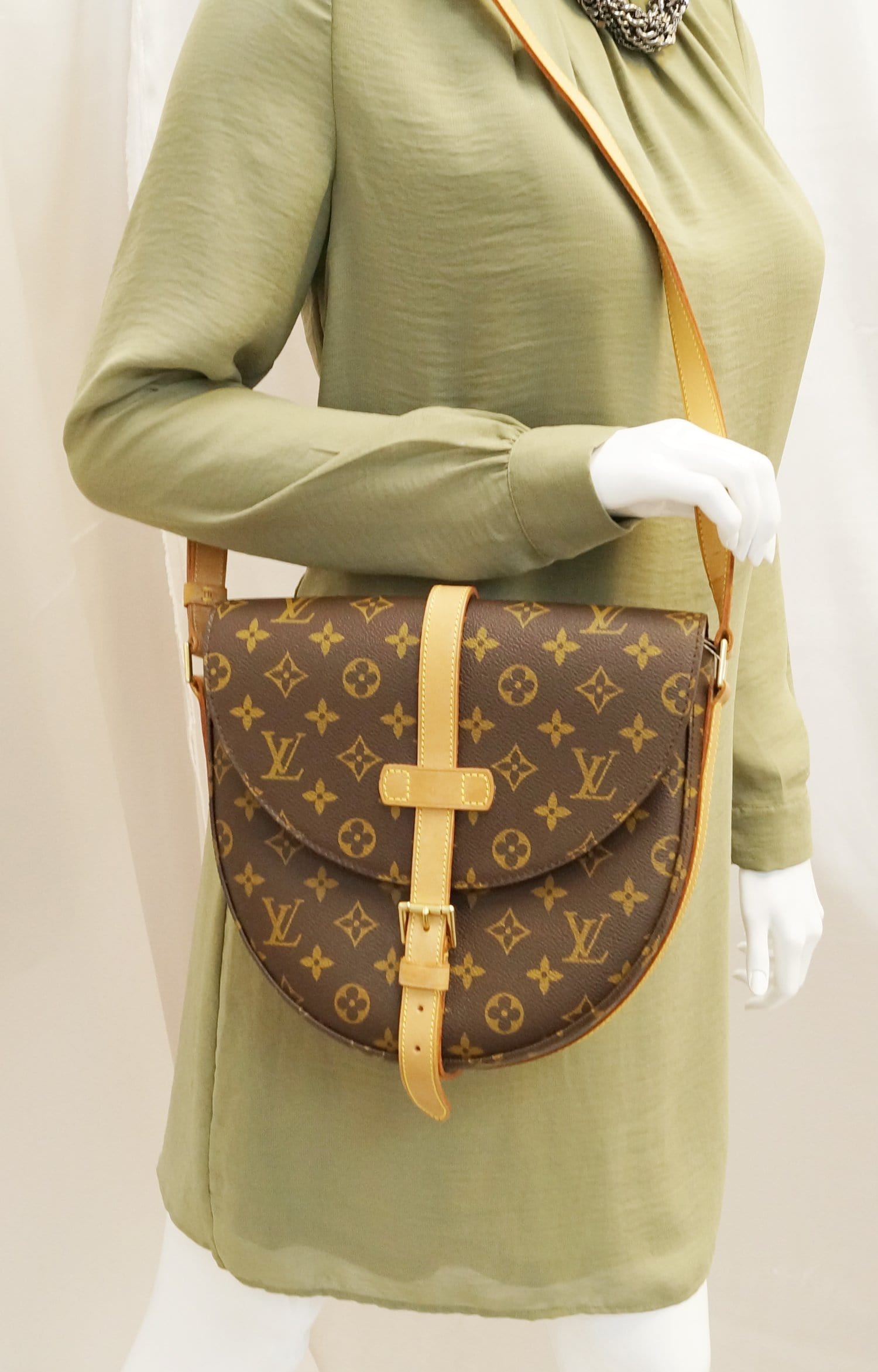 Chantilly PM Brown Monogram Canvas Leather (Authentic Pre-Owned)