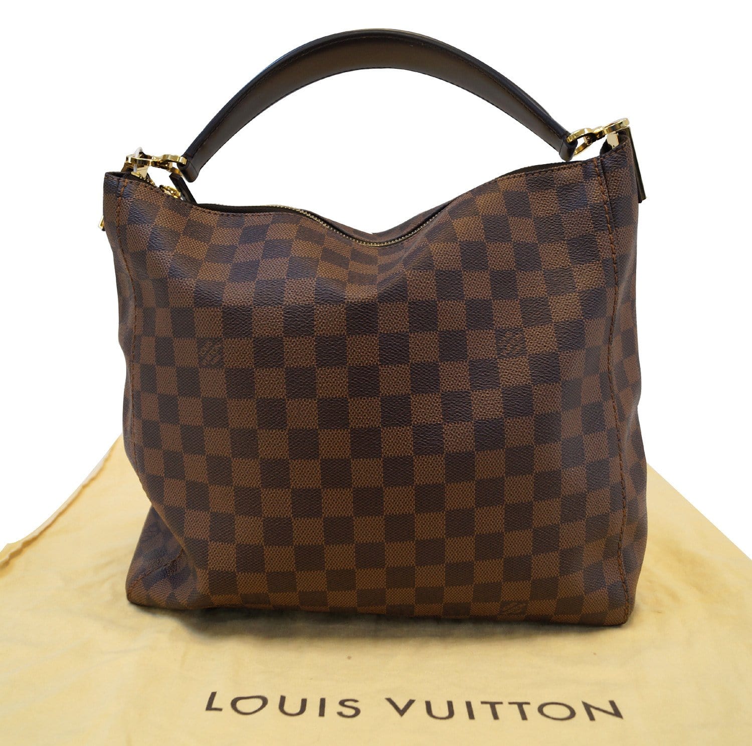 LOUIS VUITTON Damier Portobello PM One Shoulder Bag N41184 Brown Women's