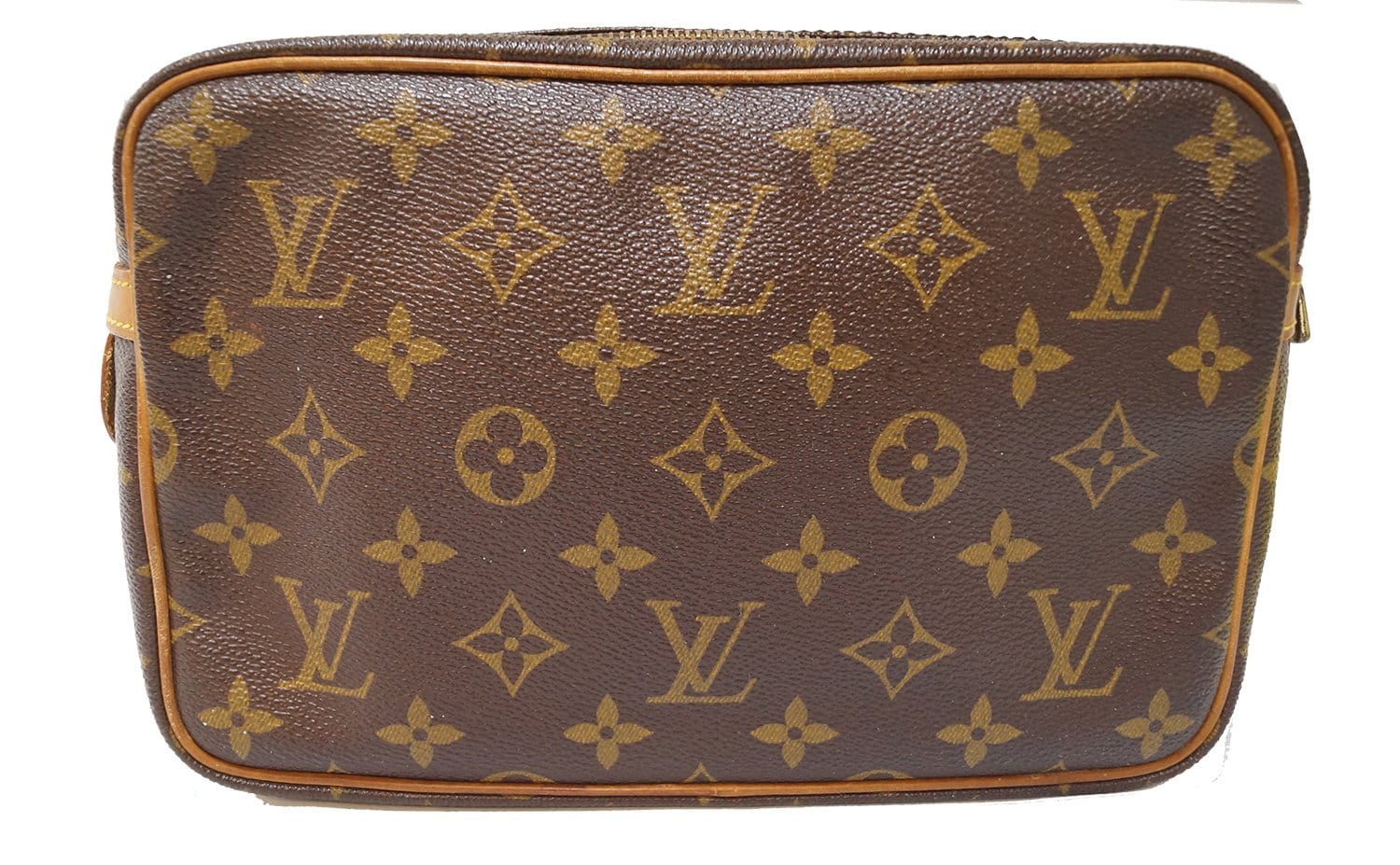 Louis Vuitton Compiegne Monogram 28 Zip Pouch 4lr0626 Brown Coated