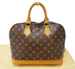 LOUIS VUITTON Monogram Canvas Brown Alma Satchel Bag