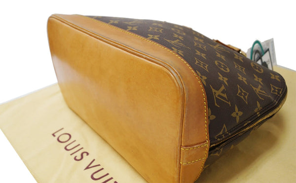 LOUIS VUITTON Monogram Canvas Brown Alma Satchel Bag