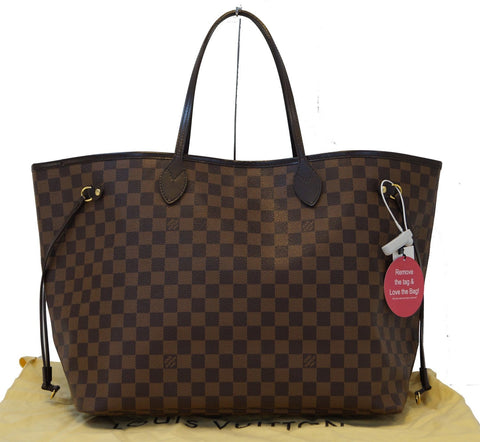 LOUIS VUITTON Damier Ebene Neverfull GM Brown Tote Bag