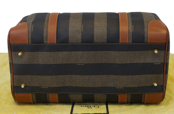  FENDI Bag - Fendi Brown Leather Satchel Handbag - bottom view