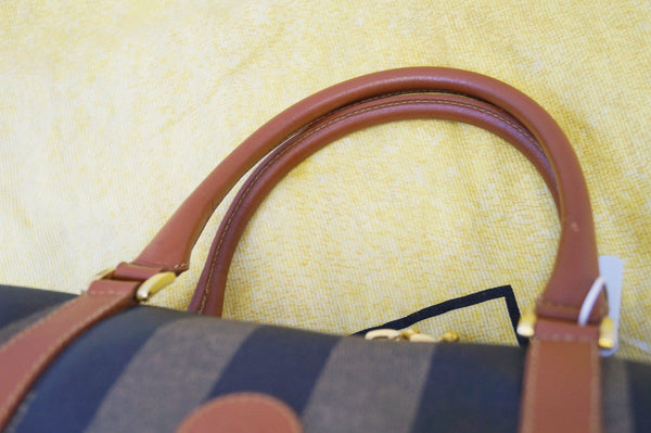  FENDI Bag - Fendi Brown Leather Satchel Handbag- leather handles