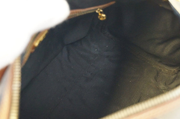  FENDI Bag - Fendi Brown Leather Satchel Handbag - inside view