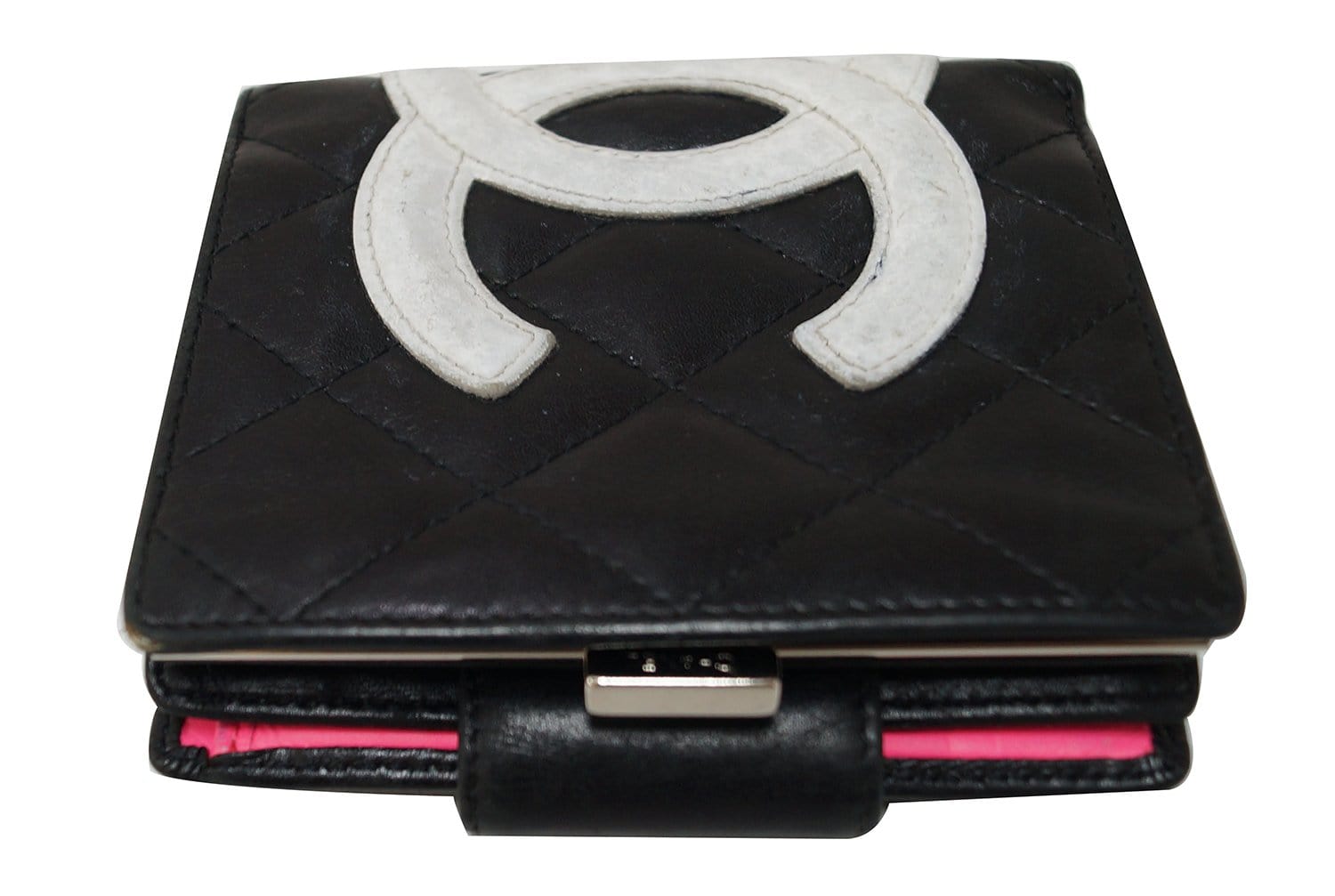 CHANEL Black Quilted Ligne Cambon Bifold Compact Wallet - Sale