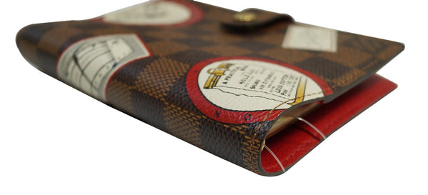 LOUIS VUITTON Damier Ebene Patch Small Ring Agenda PM