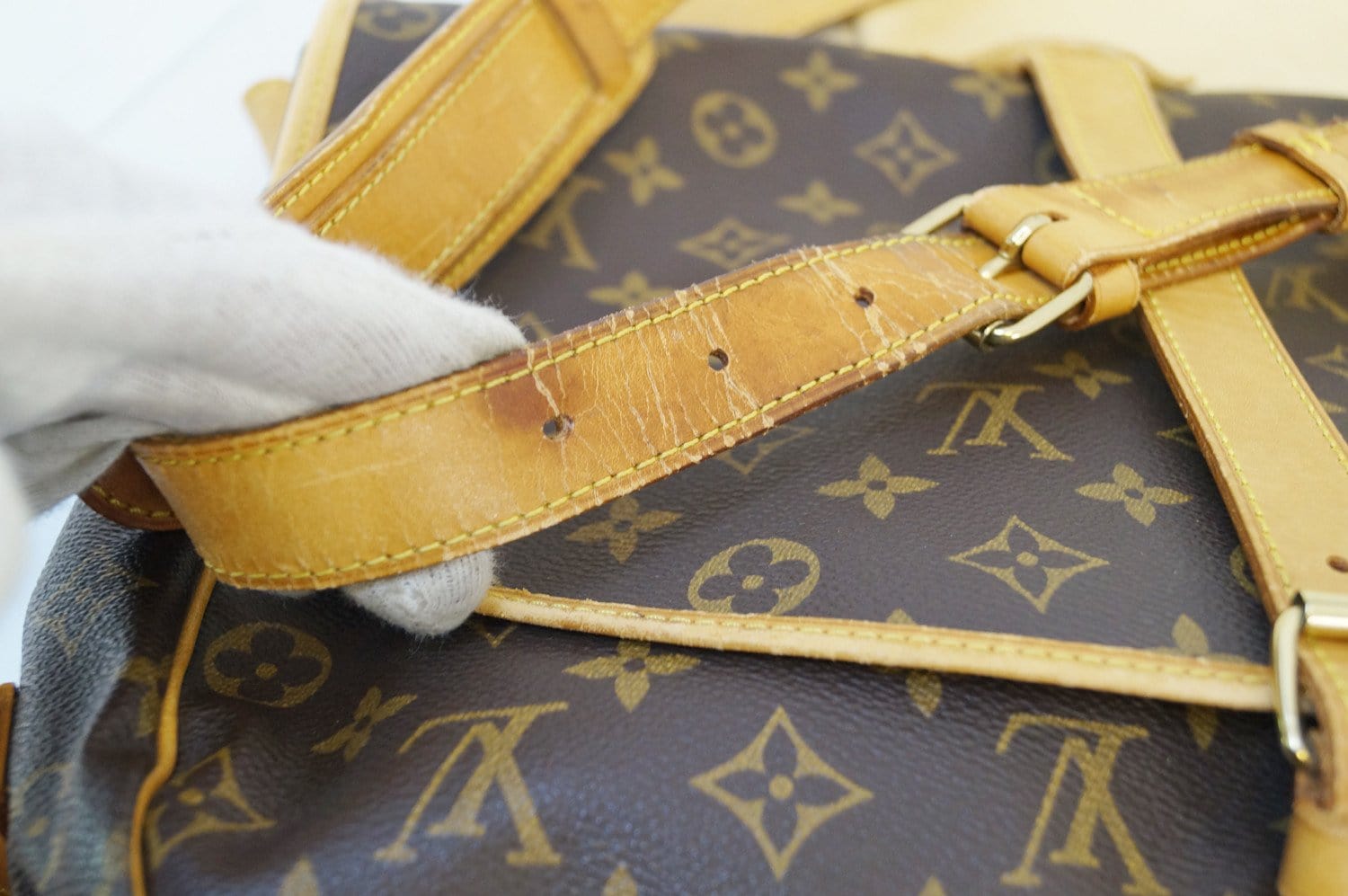 Louis Vuitton Monogram Saumur 35 Double Saddle Messenger Crossbody Bag