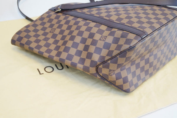 LOUIS VUITTON Damier Ebene Sac Shopping Limited Tote Bag 