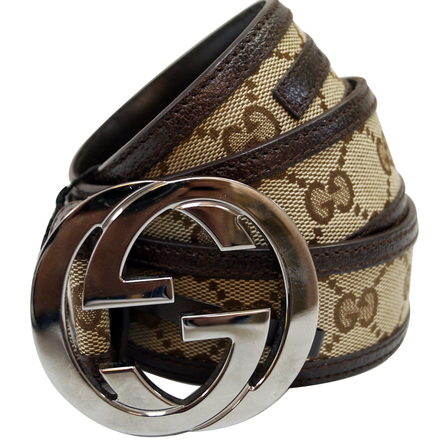 Gucci Guccissima Deep Brown Interlocking GG Belt (Size 90/36) 41192